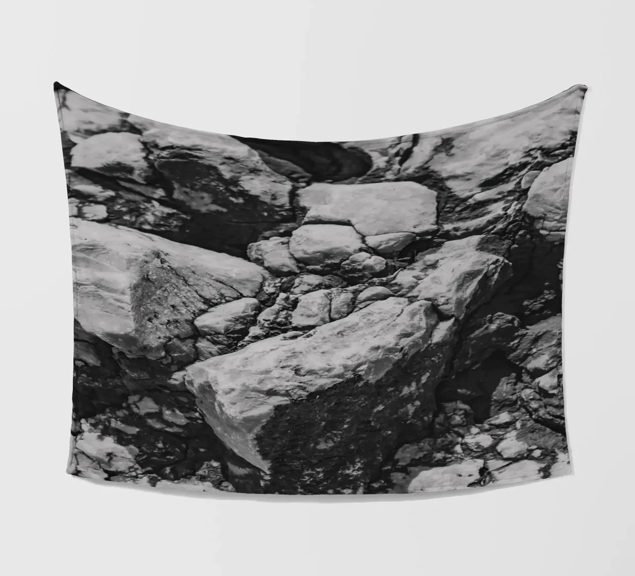 Solid stone structure fleece blanket by Carinaprint
