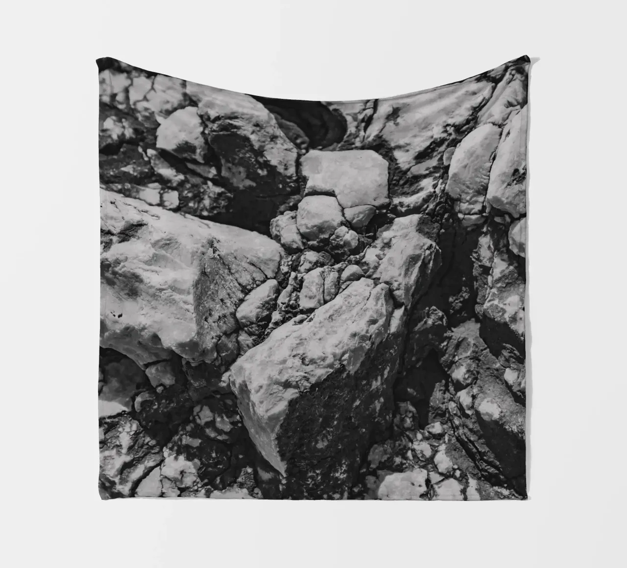 Solid stone structure fleece blanket by Carinaprint