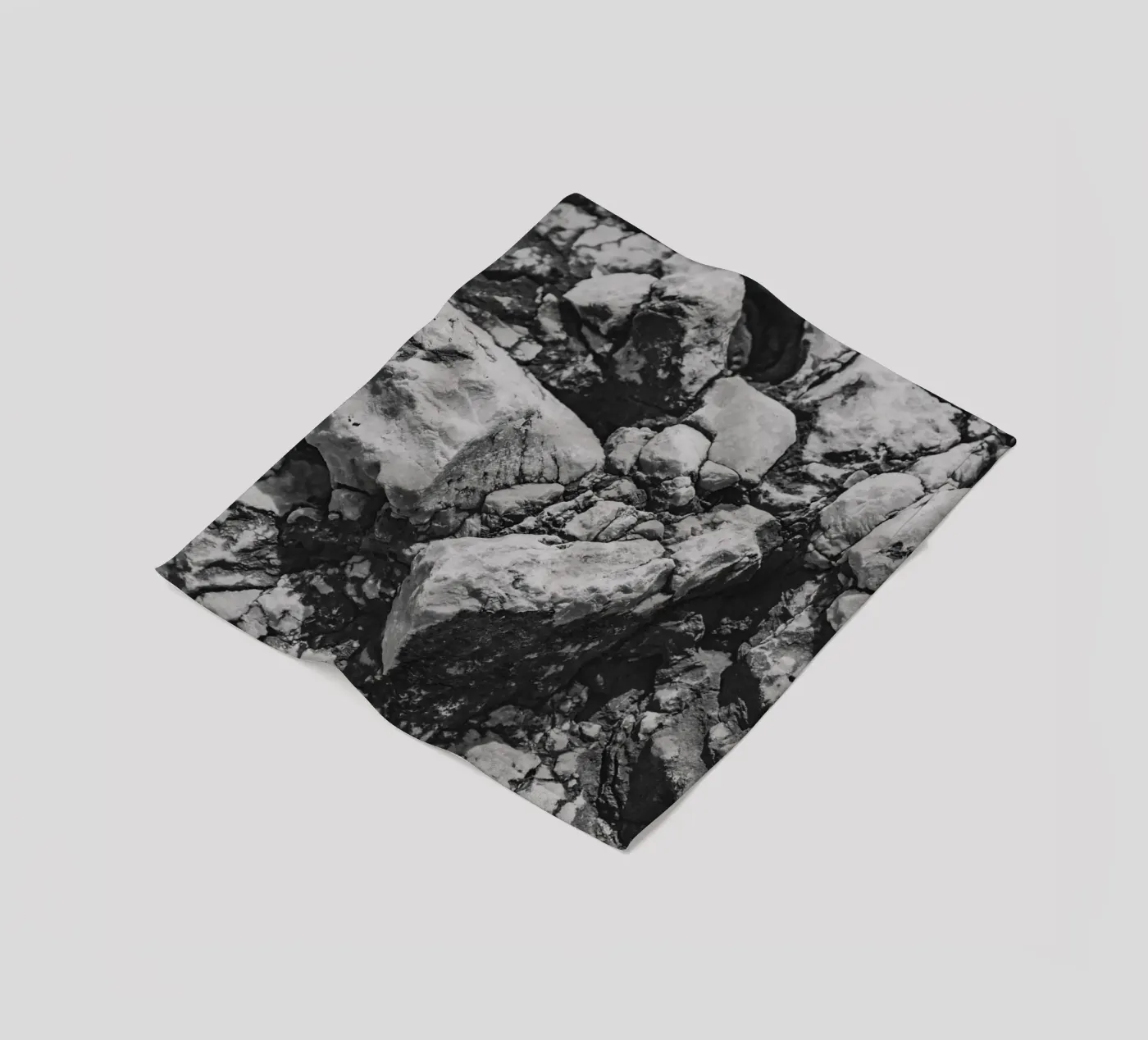 Solid stone structure fleece blanket by Carinaprint