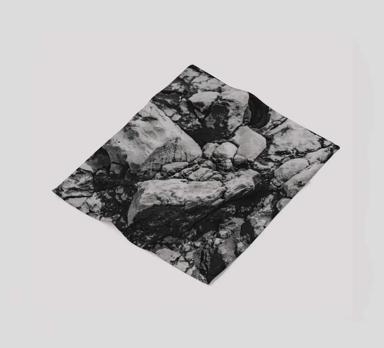 Solid stone structure fleece blanket by Carinaprint