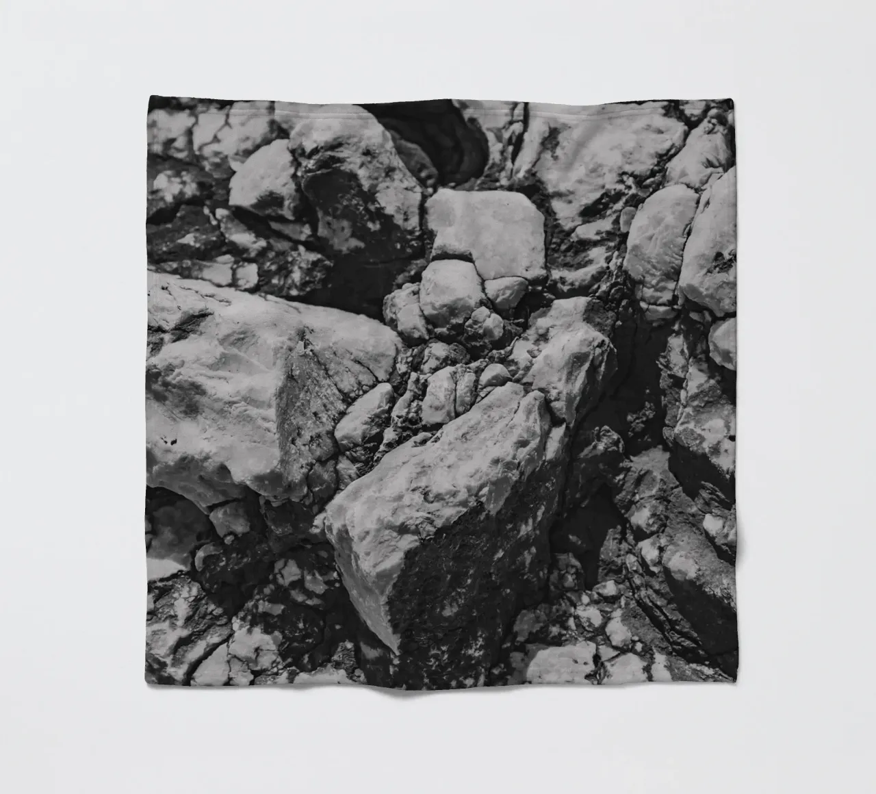 Solid stone structure fleece blanket by Carinaprint