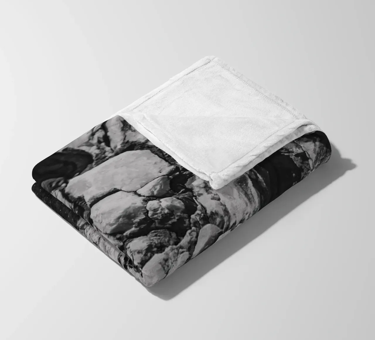 Solid stone structure fleece blanket by Carinaprint