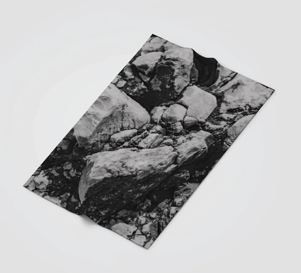 Solid stone structure fleece blanket by Carinaprint