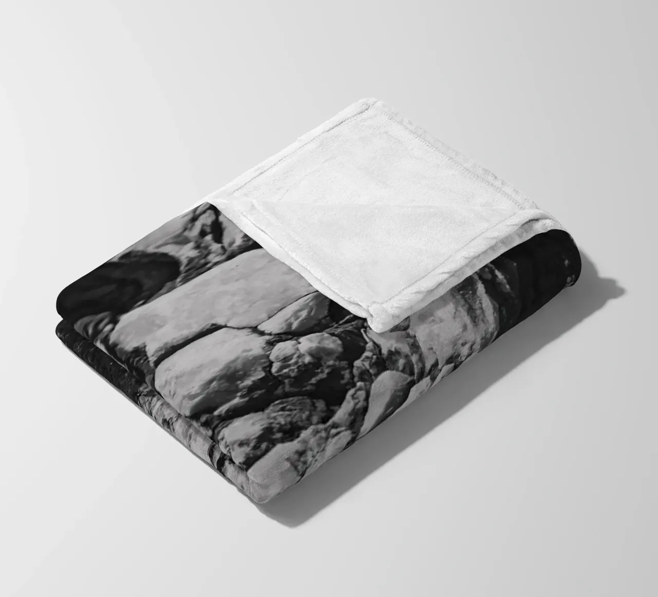 Solid stone structure fleece blanket by Carinaprint
