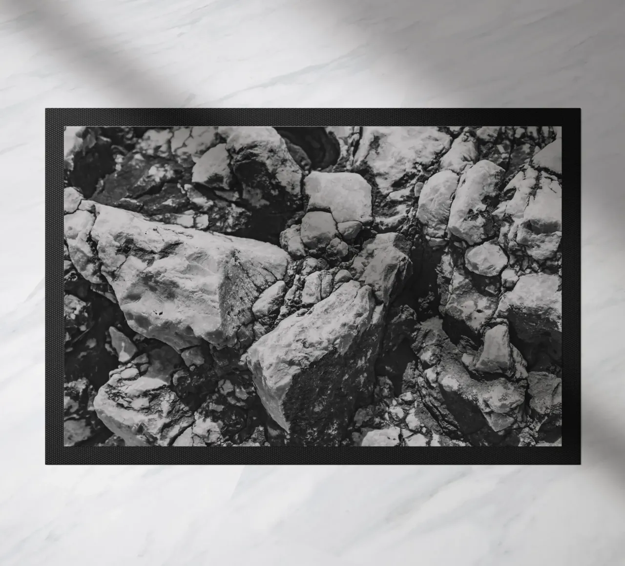 Solid stone structure doormat by Carinaprint