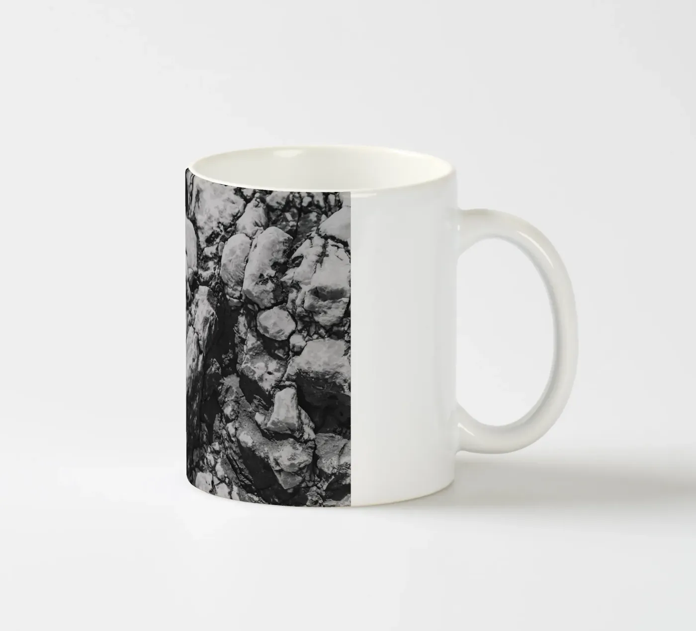 Solid stone structure ceramic mug by Carinaprint