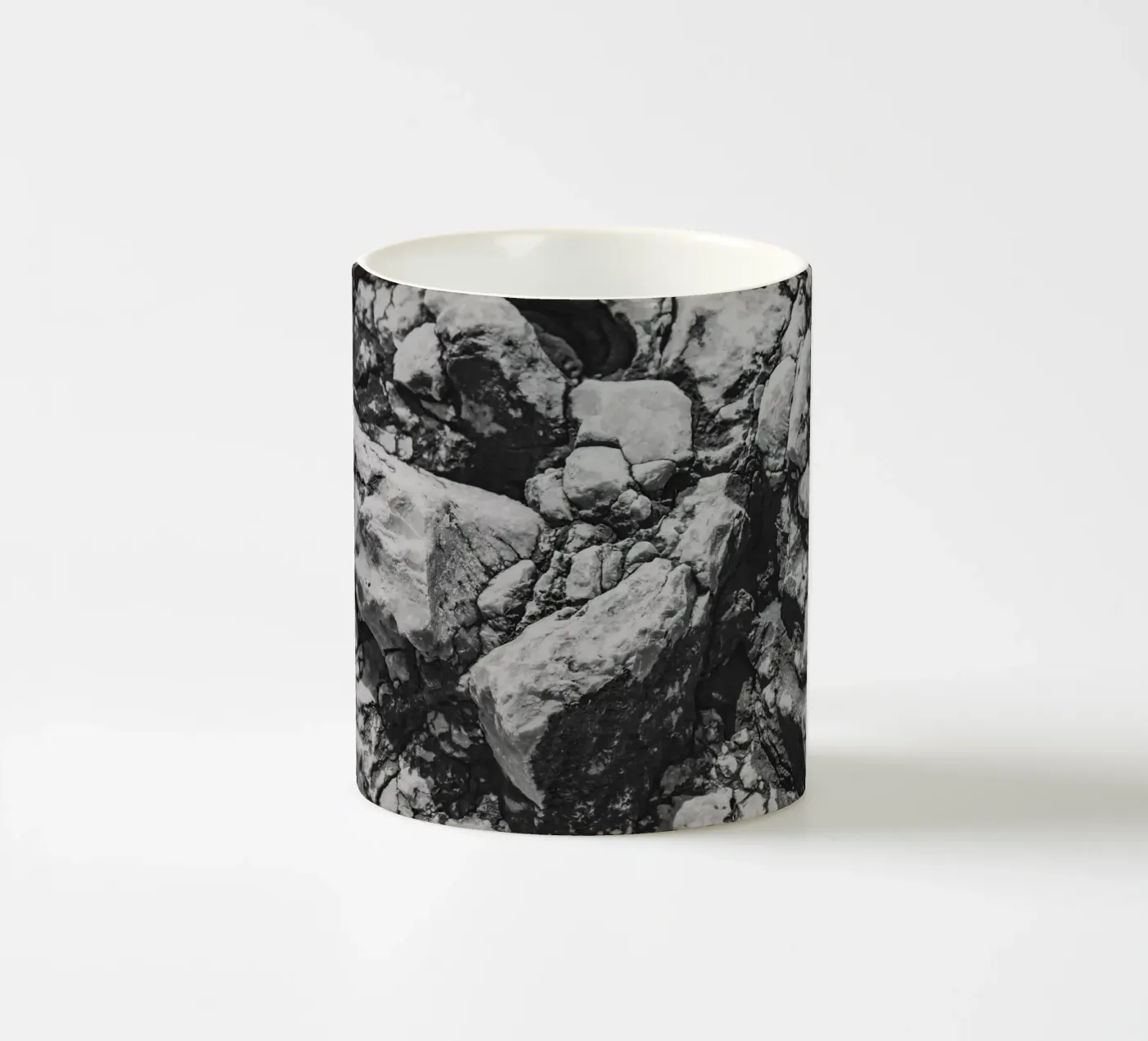 Solid stone structure ceramic mug by Carinaprint