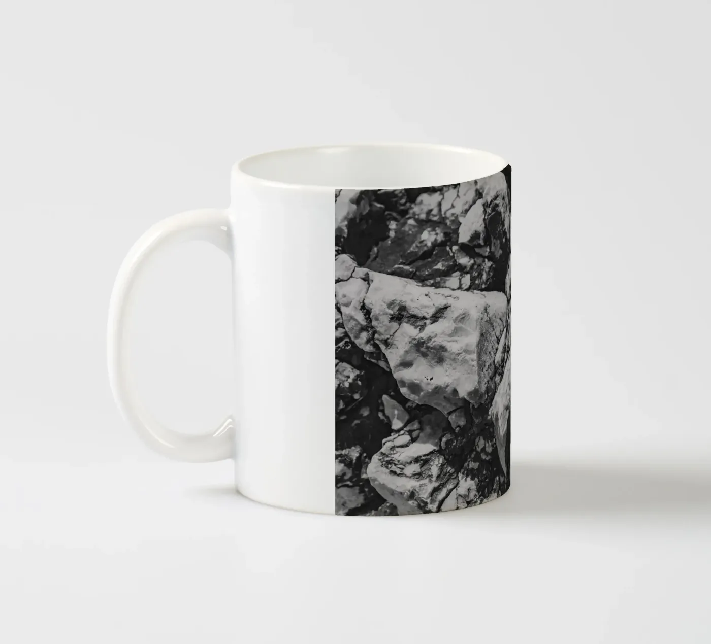 Solid stone structure ceramic mug by Carinaprint