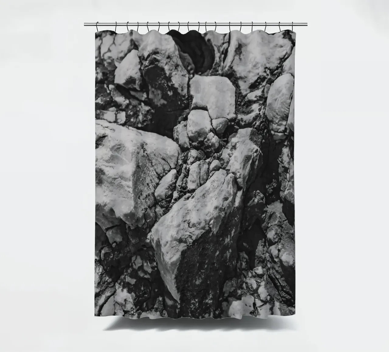 Solid stone structure shower curtain by Carinaprint