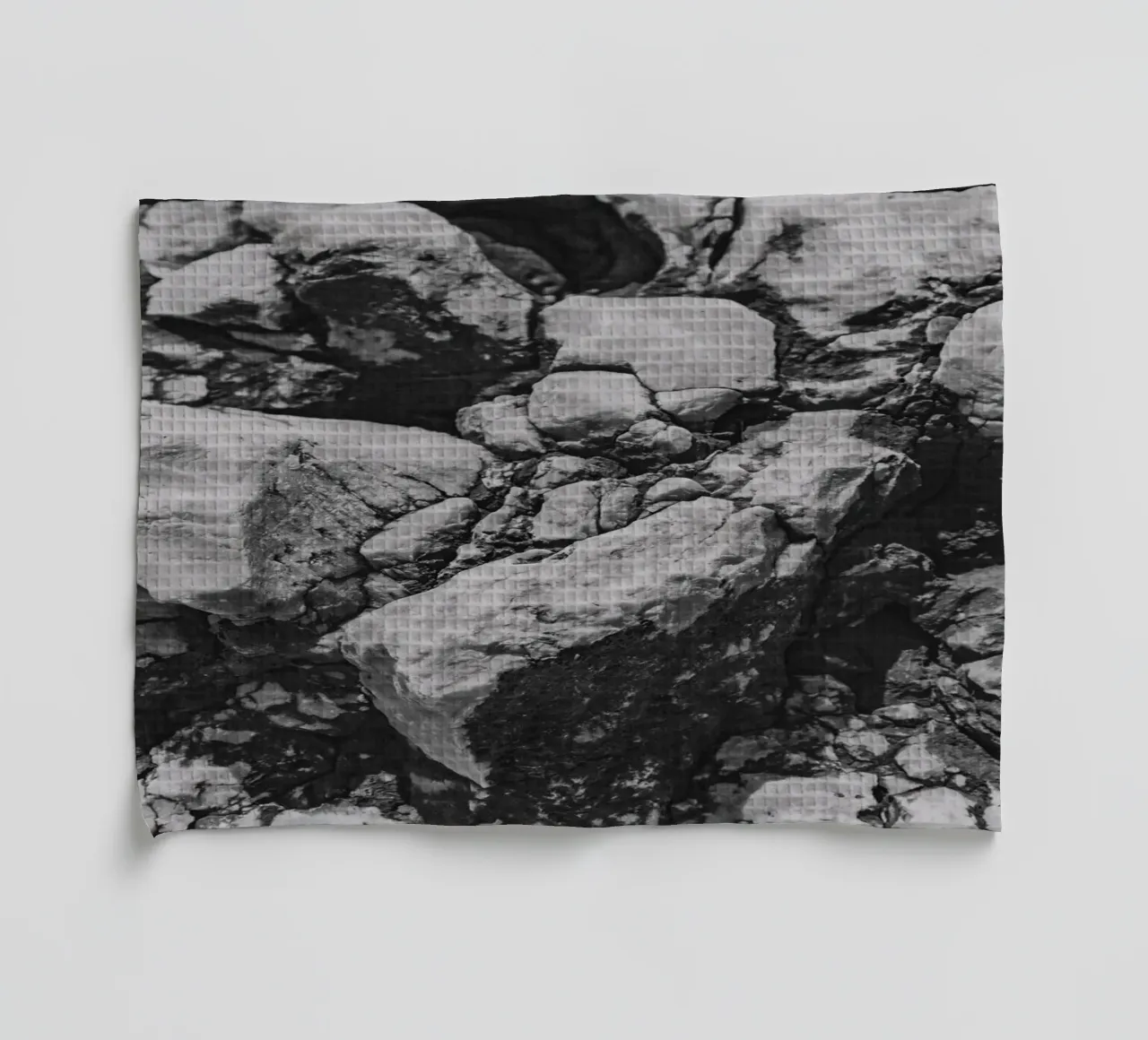 Solid stone structure tea towel by Carinaprint