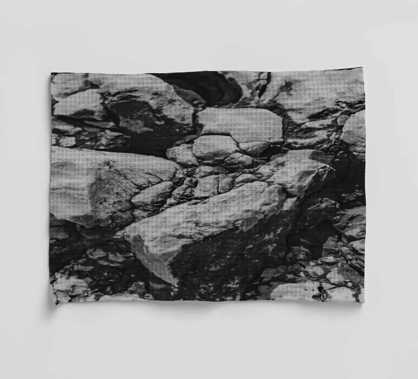 Solid stone structure tea towel by Carinaprint