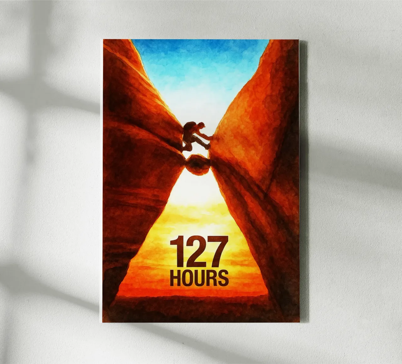 127 hours repainting imagination art watercolor canvas with Floater frame by SIQAYA