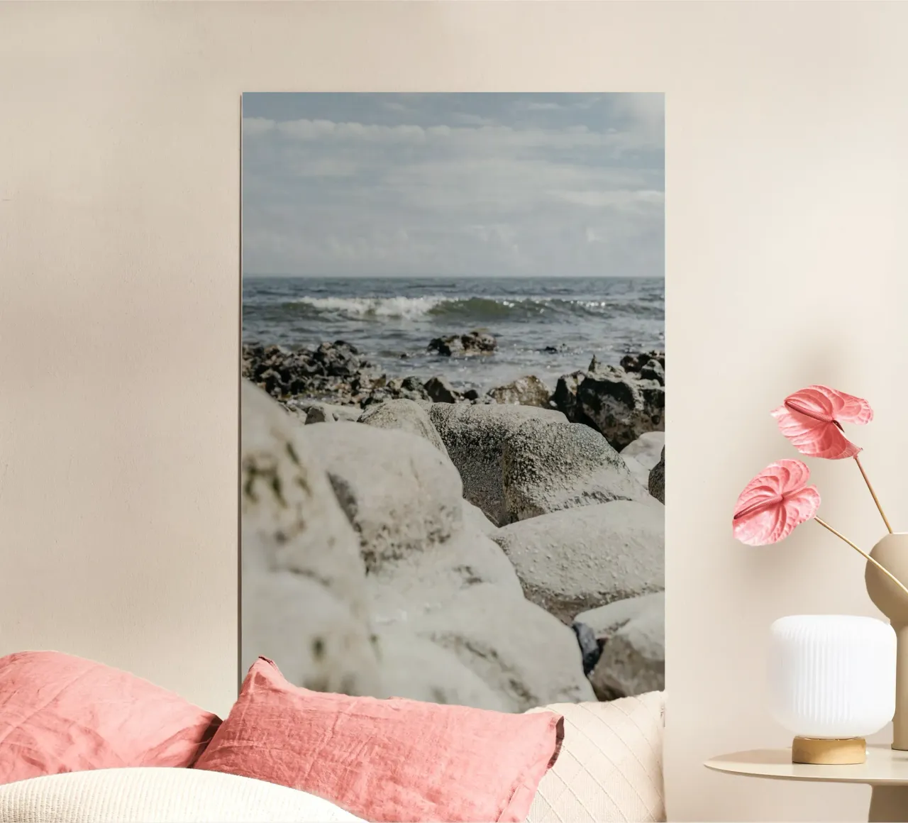 Waves and rock formations hahnemühle by Carinaprint