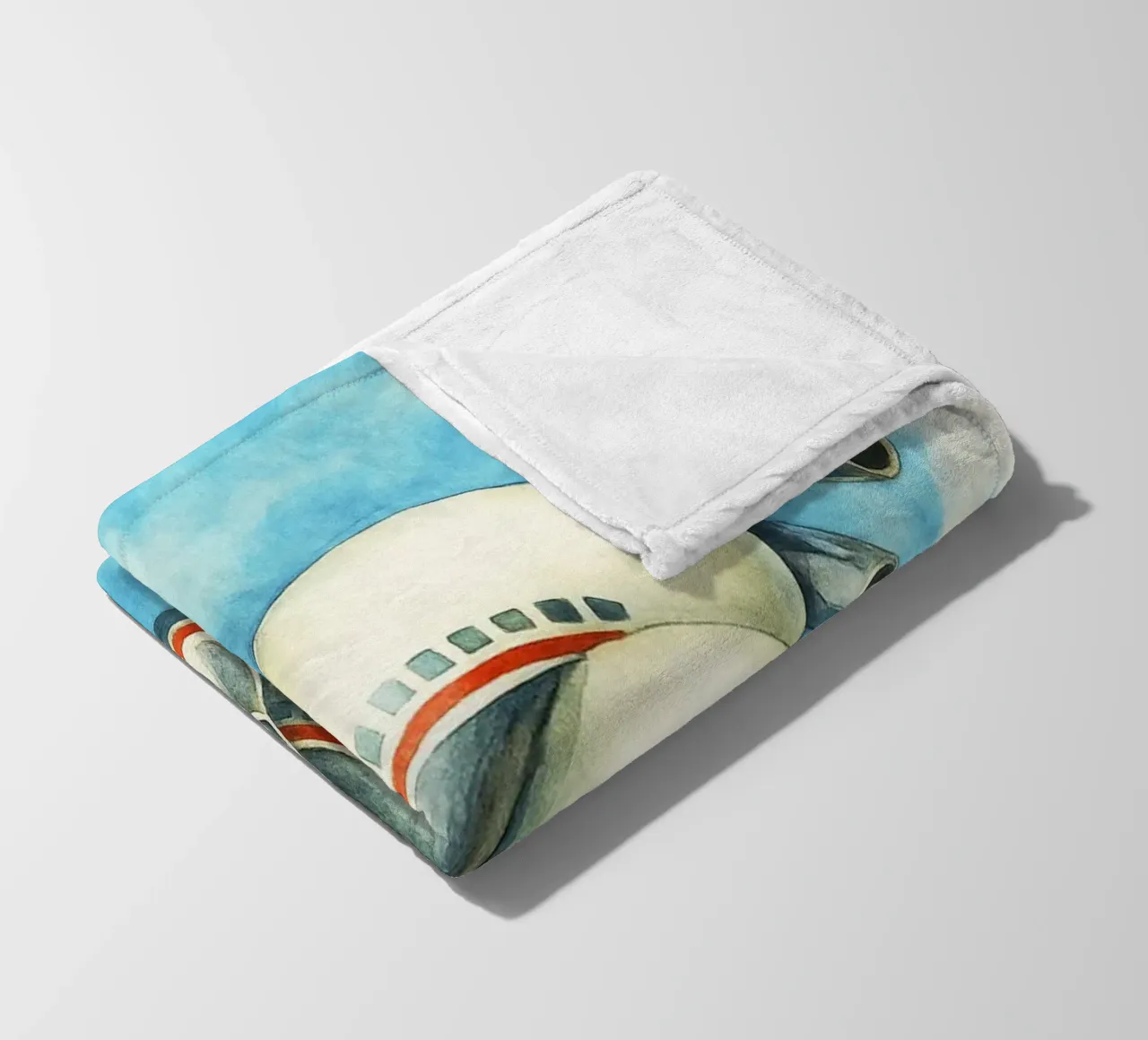 airplane repainting imagination art watercolor design coperta in pile da SIQAYA