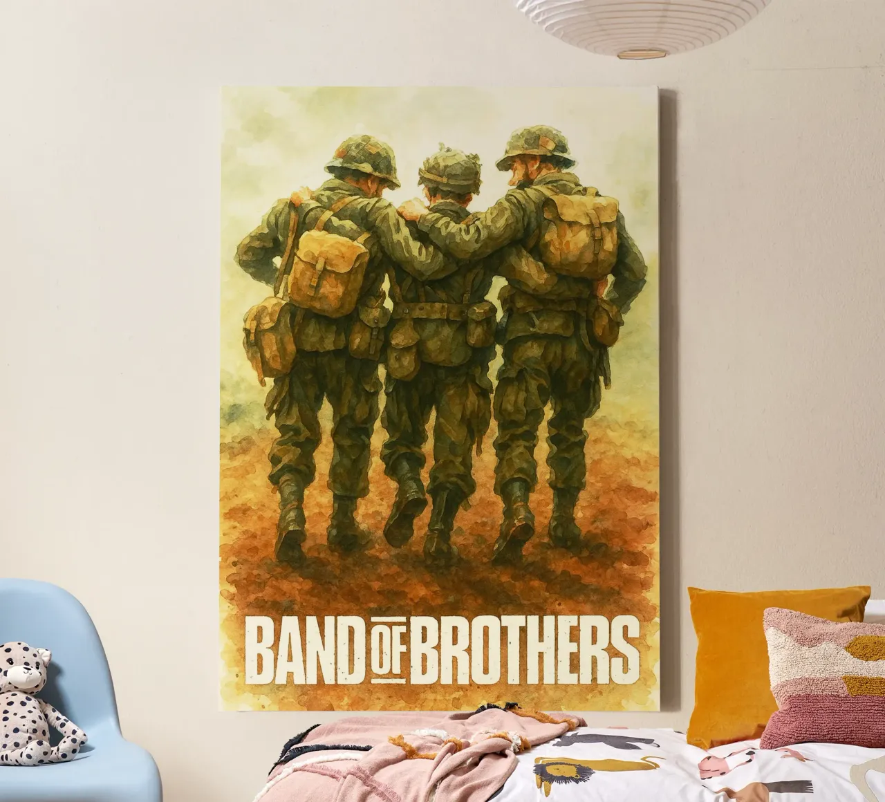 Band van broer herschilderen verbeelding kunst aquarel ontwerp canvas met Baklijst van SIQAYA