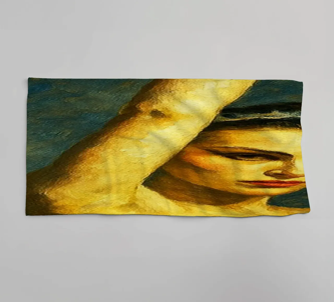 black swan repainting imagination watercolor art design towel by SIQAYA