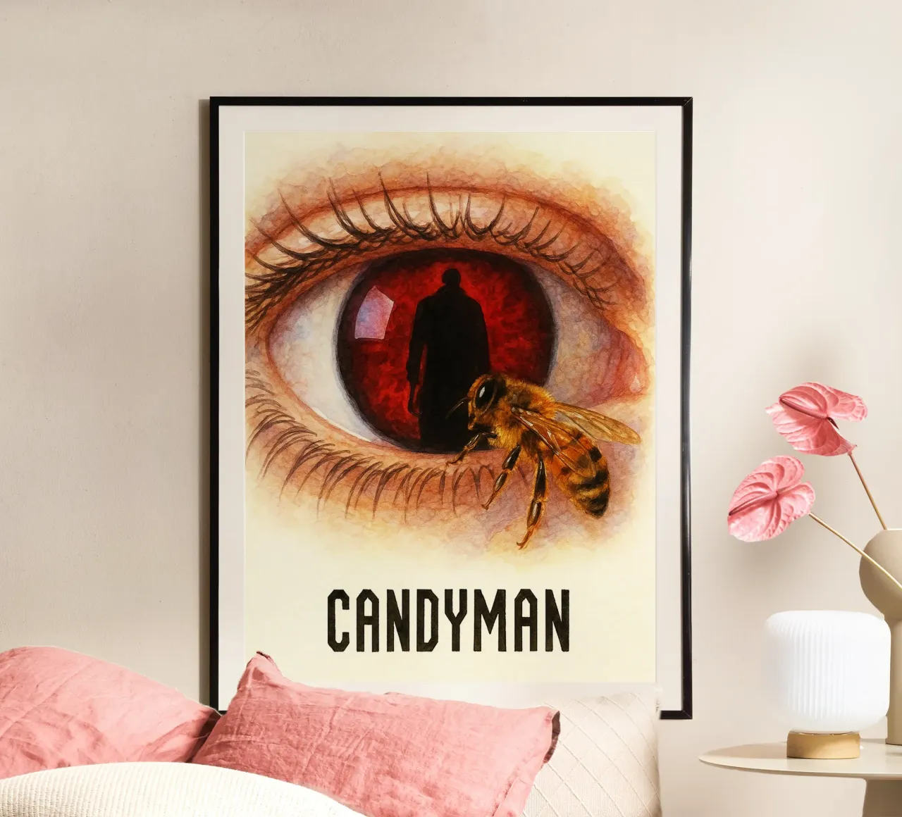candyman ridipingere l'immaginazione ad acquerello poster con telaio in legno da SIQAYA