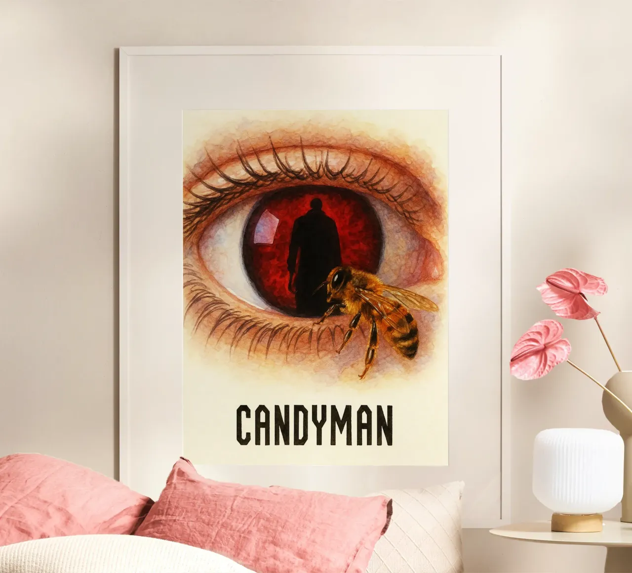 candyman ridipingere l'immaginazione ad acquerello poster con telaio in legno da SIQAYA