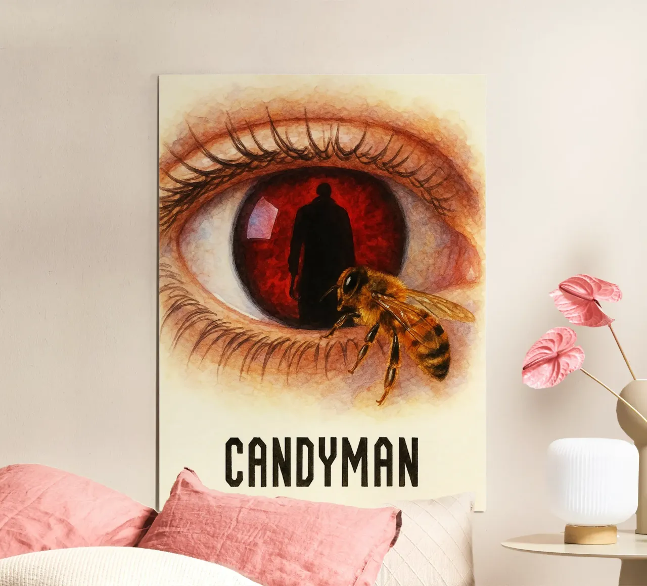 candyman ridipingere l'immaginazione ad acquerello poster con telaio in legno da SIQAYA