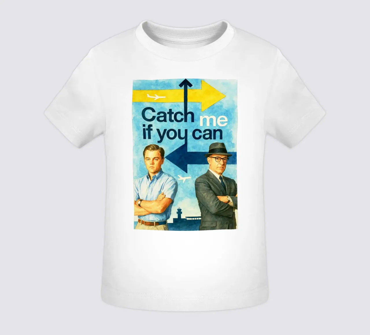 catch me if you can repainting imagination watercolor art baby t-shirt by SIQAYA