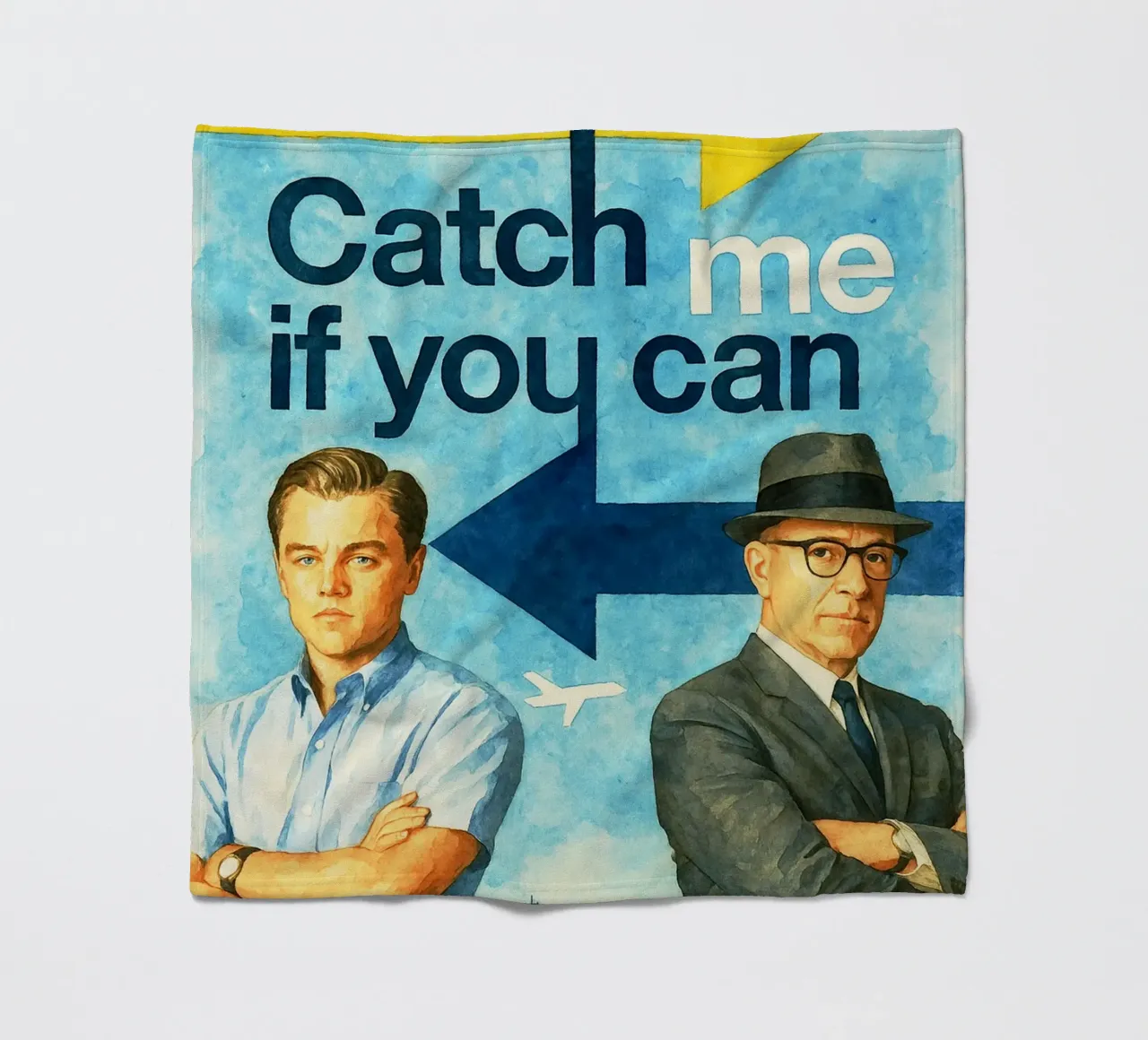 catch me if you can repainting imagination watercolor art fleece blanket by SIQAYA