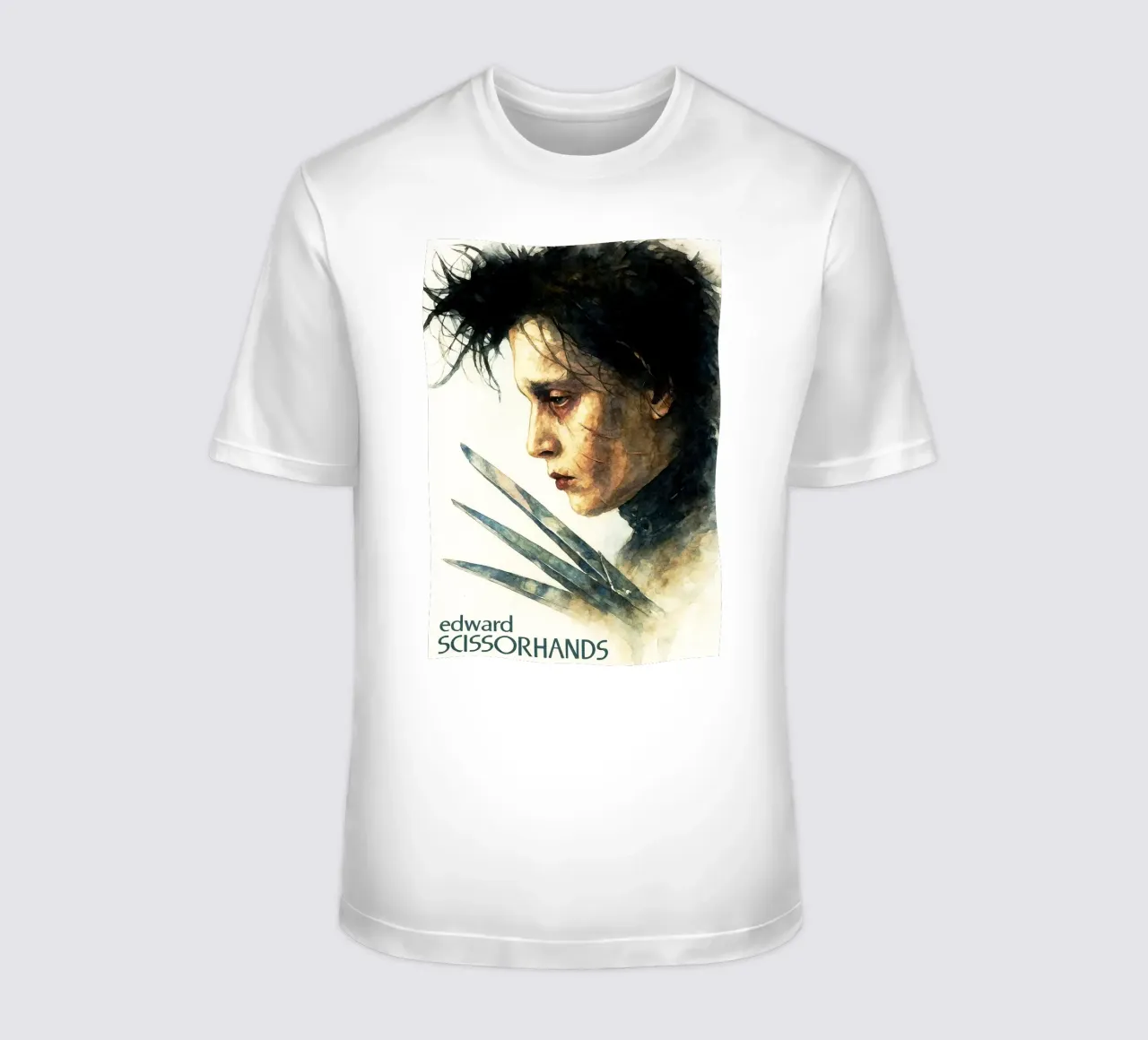 edward scissorhands repeindre imagination aquarelle t-shirt de SIQAYA