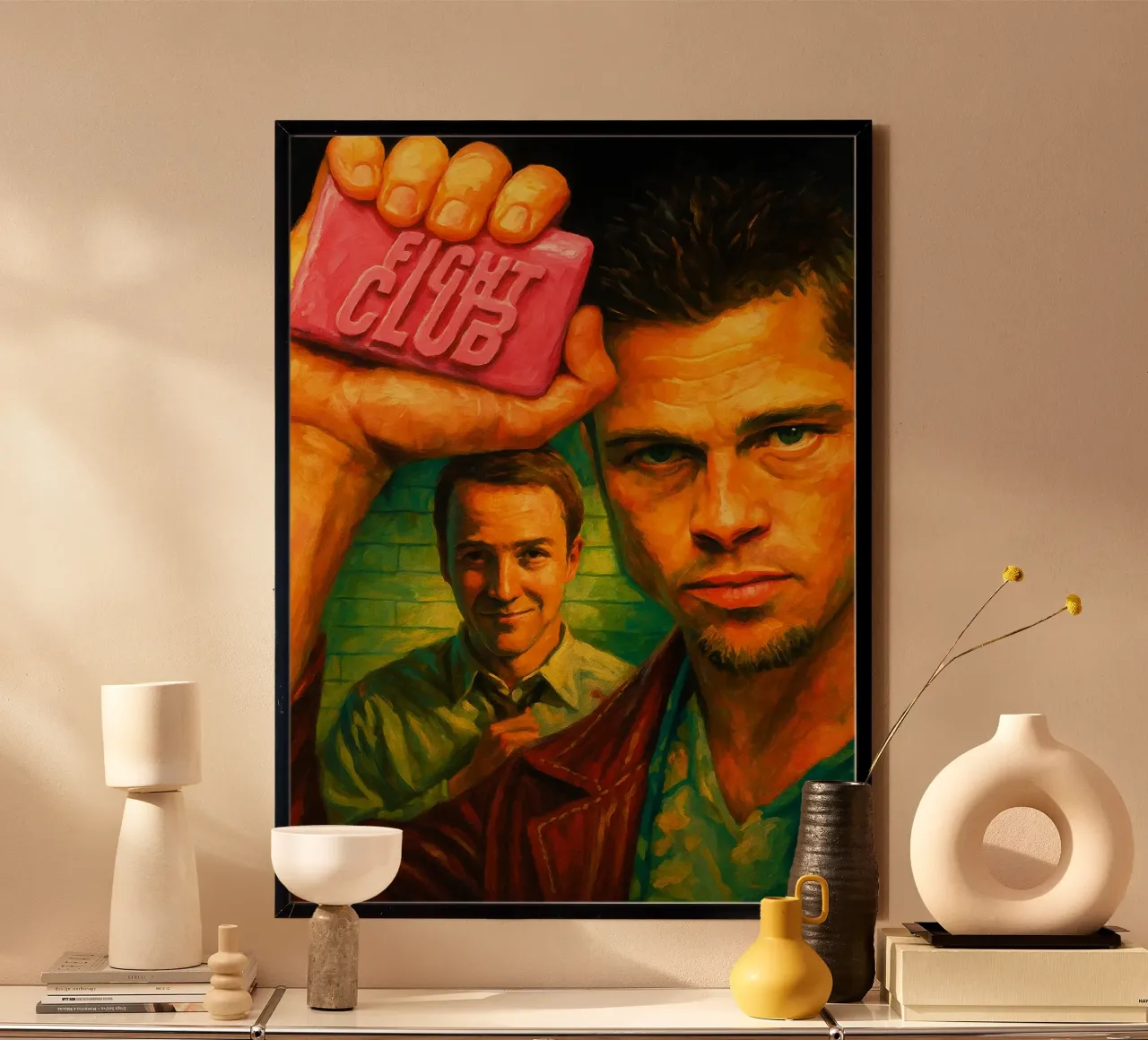 fight club ridipingere immaginazione acquerello arte poster da SIQAYA