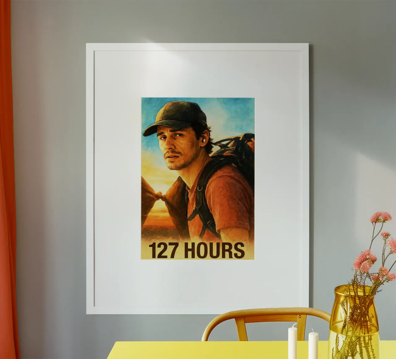 127 heures repeindre l'imagination aquarelle redessiner poster avec cadre en plastique de SIQAYA