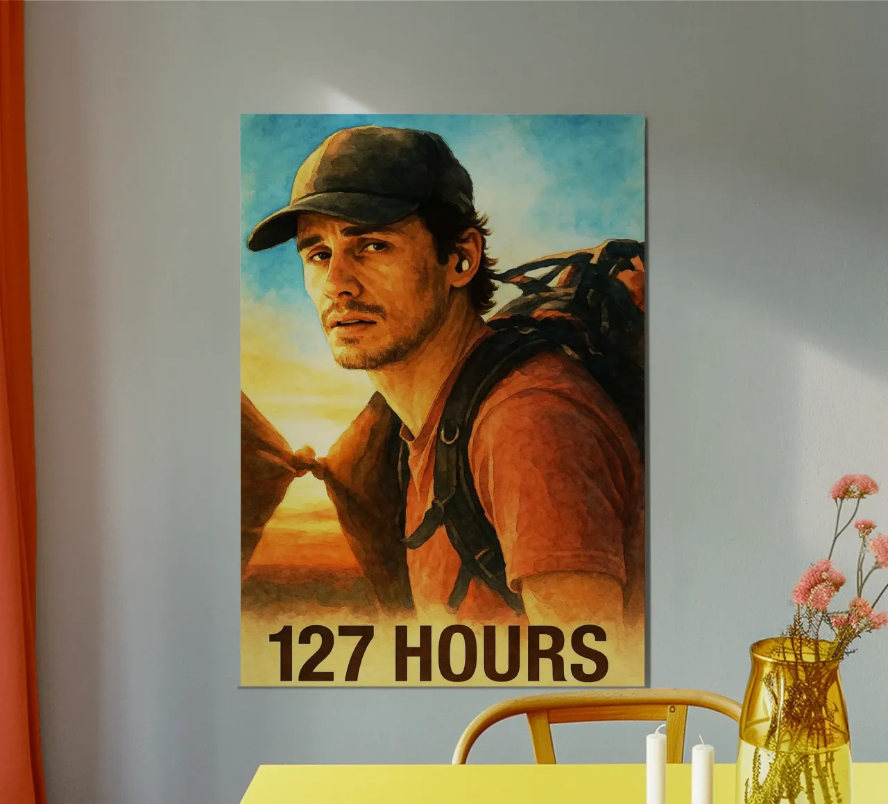 127 heures repeindre l'imagination aquarelle redessiner poster avec cadre en plastique de SIQAYA