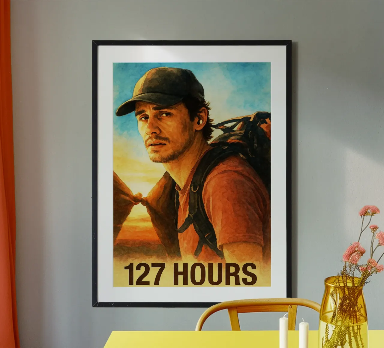 127 heures repeindre l'imagination aquarelle redessiner poster avec cadre en plastique de SIQAYA