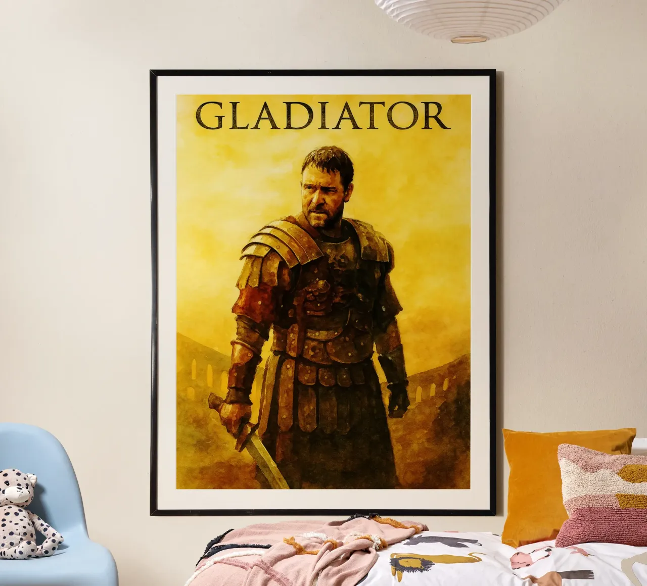 gladiatore ridipingere l'immaginazione ridisegnare l'arte dell'acquerello poster da SIQAYA