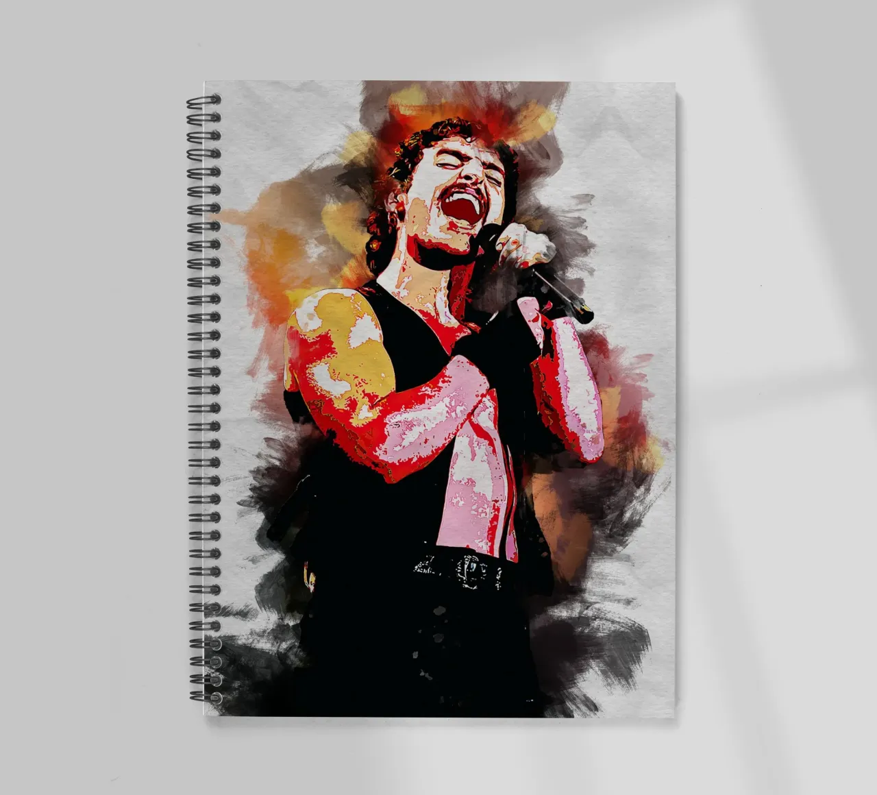 Art of Benson Boone spiral notebook by neonartroom