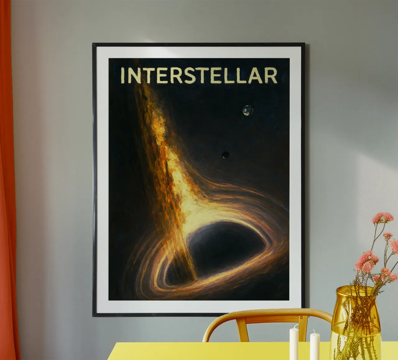 Interstellar pittura immaginazione vettoriale ridisegnare acquerello poster da SIQAYA