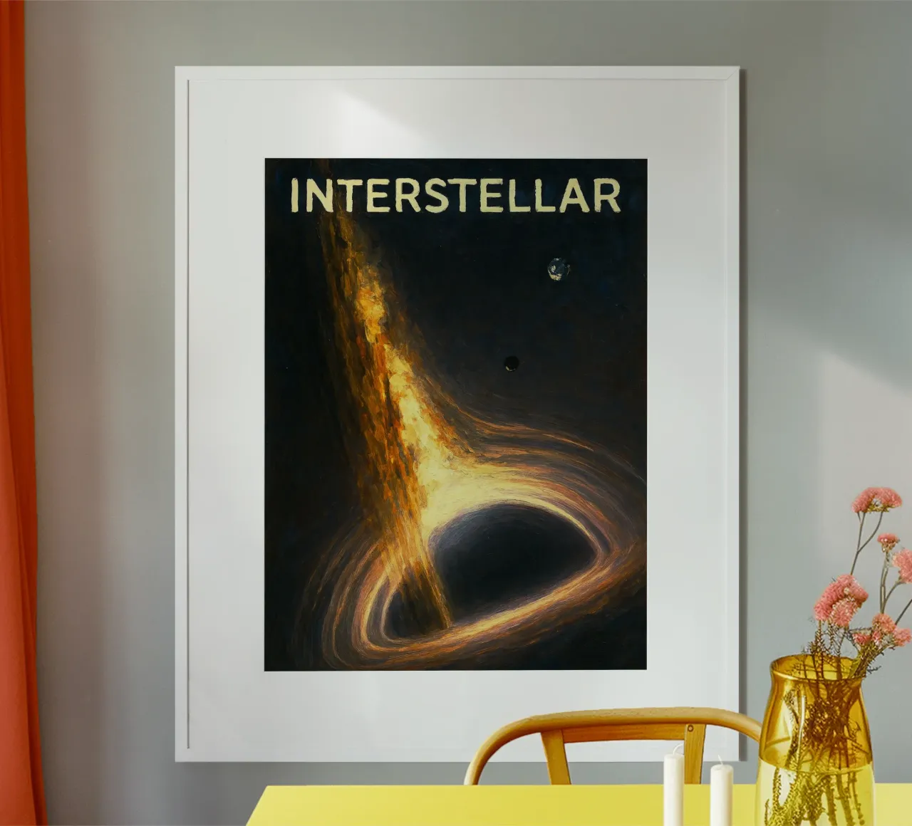 Interstellar pittura immaginazione vettoriale ridisegnare acquerello poster da SIQAYA