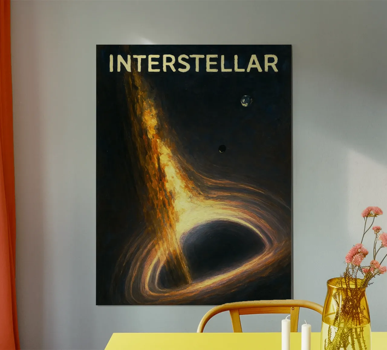 Interstellar pittura immaginazione vettoriale ridisegnare acquerello poster da SIQAYA