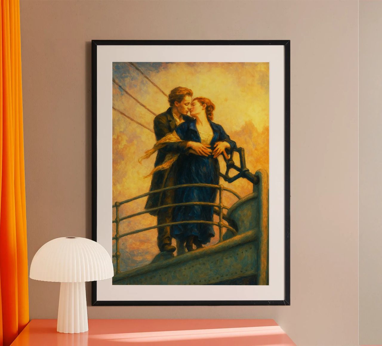 jack and rose titanic painting imagination watercolor art poster by SIQAYA