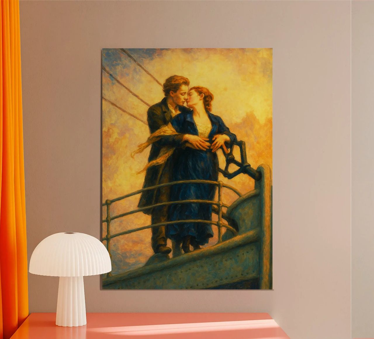 jack and rose titanic painting imagination watercolor art poster by SIQAYA