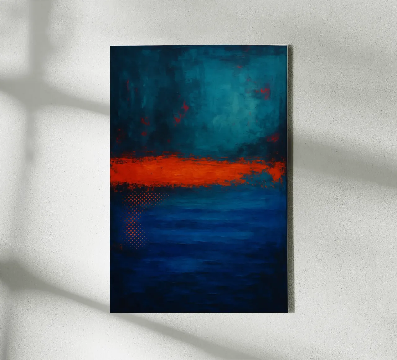 Shimmer of depth canvas with Floater frame by Studio M