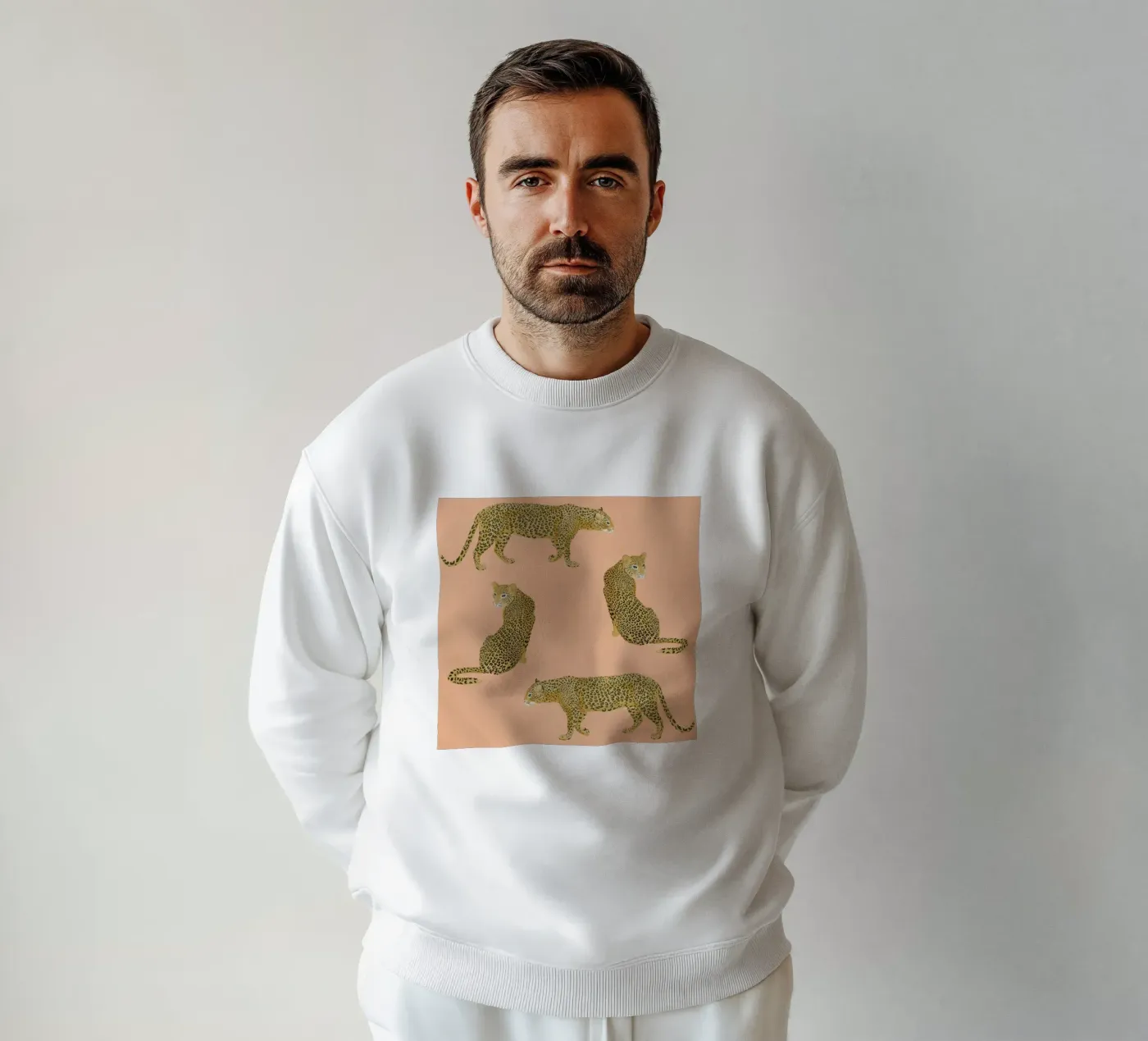 Sunset Leopards felpa da Laura Graves