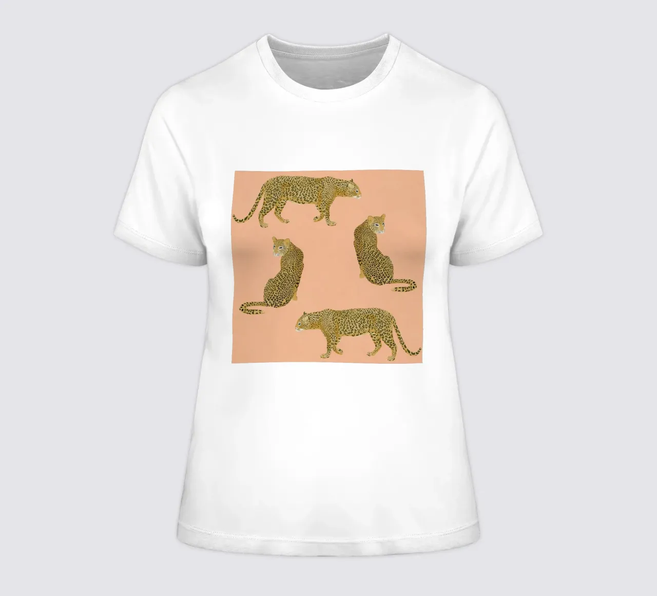 Sunset Leopards t-shirt ajusté pour femmes de Laura Graves