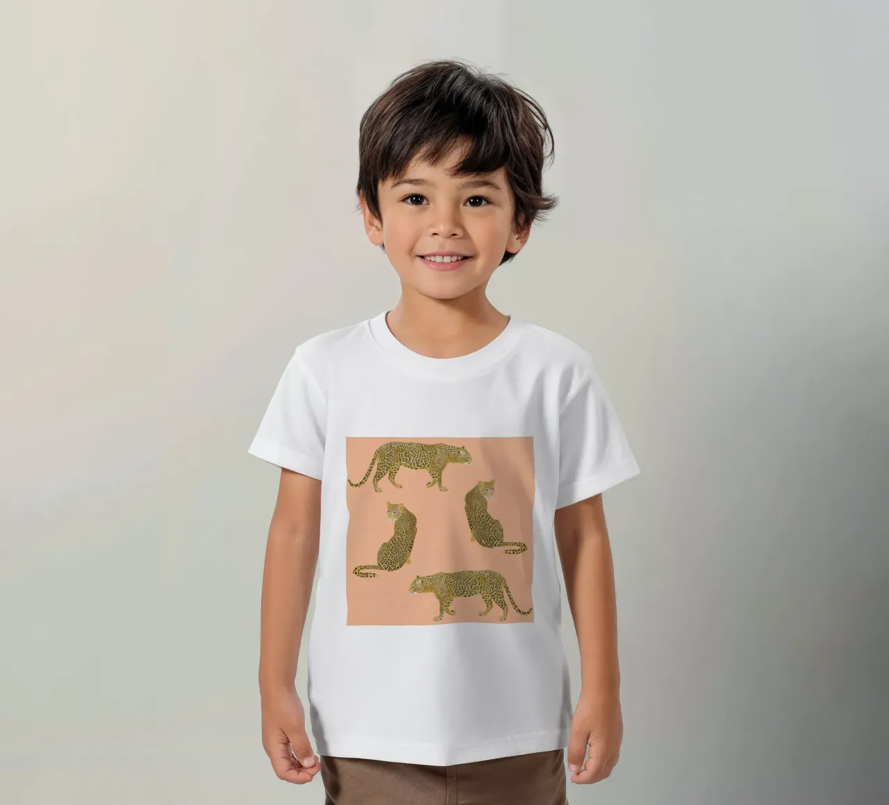 Sunset Leopards t-shirt bambini da Laura Graves