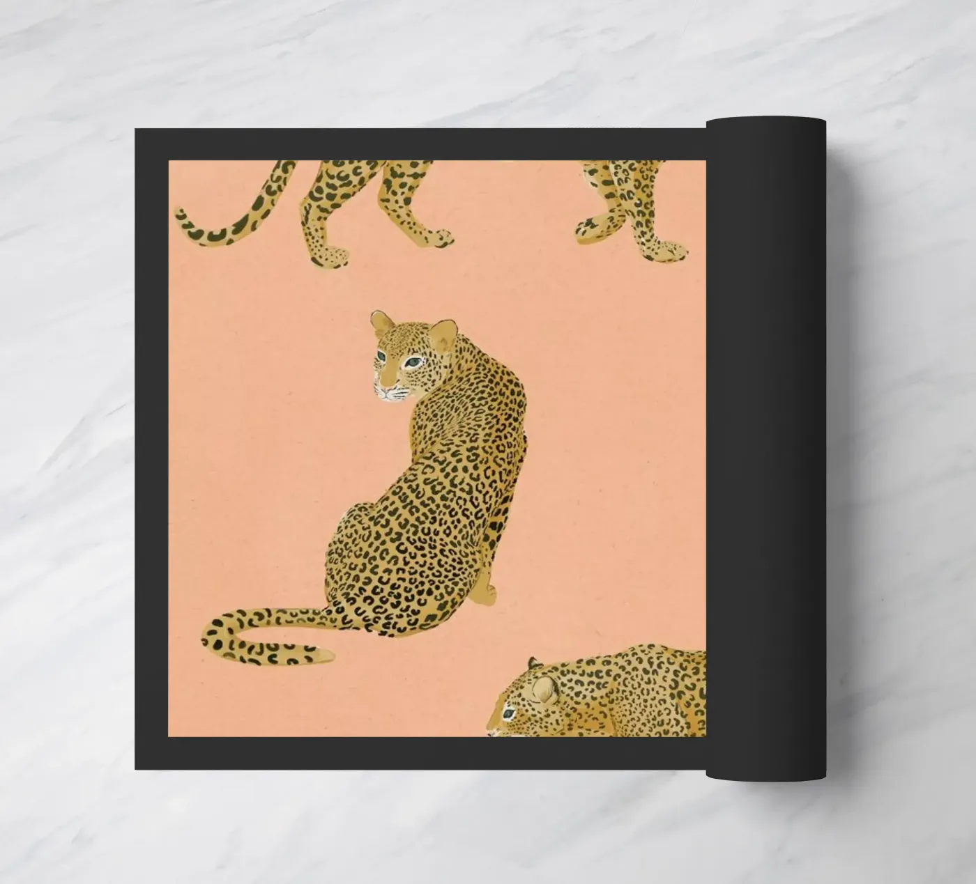 Sunset Leopards doormat by Laura Graves
