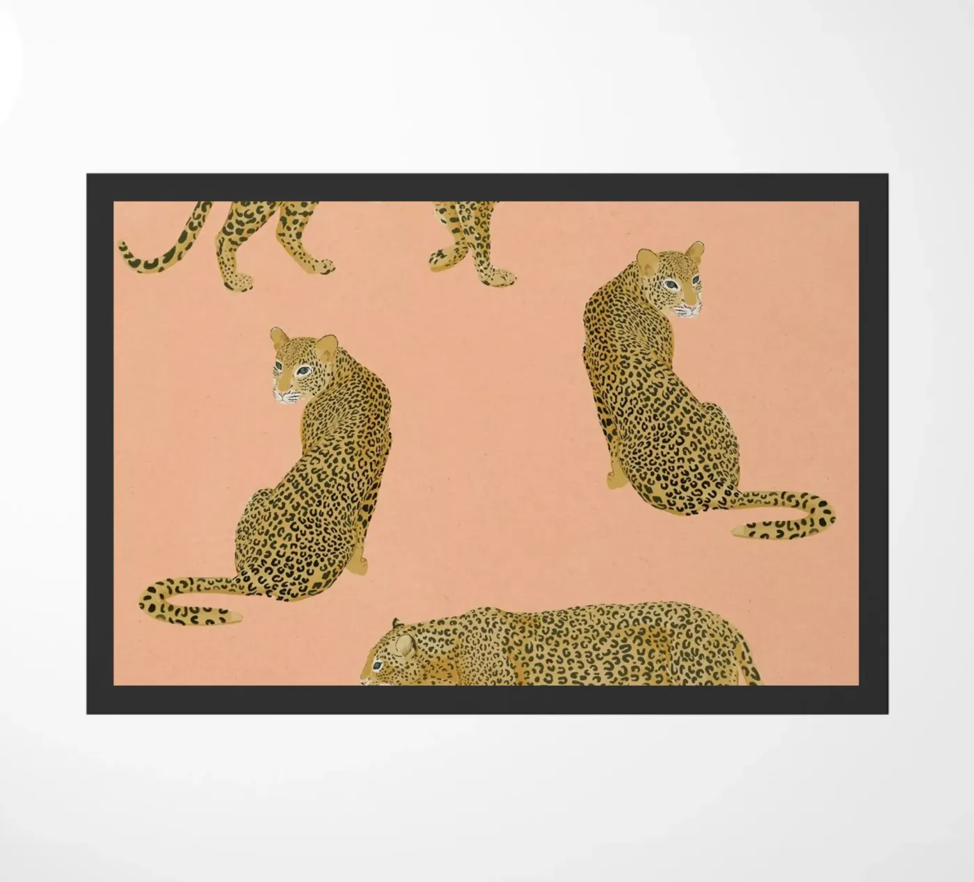 Sunset Leopards doormat by Laura Graves