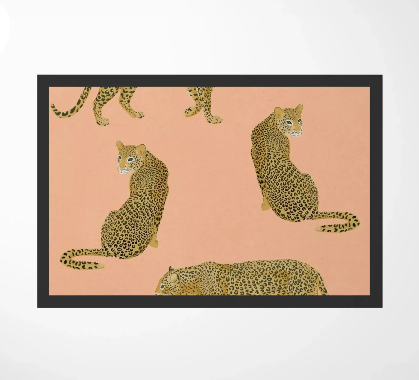 Sunset Leopards doormat by Laura Graves