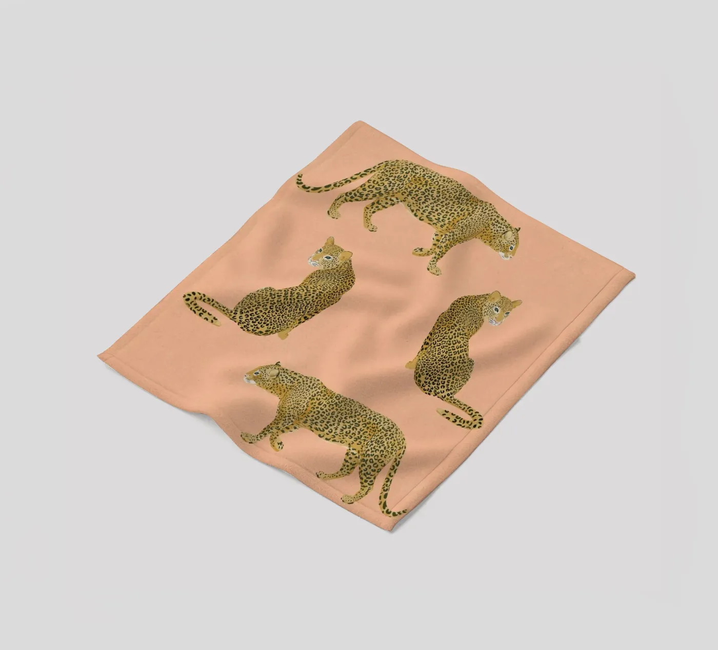 Sunset Leopards Fleecedecke von Laura Graves