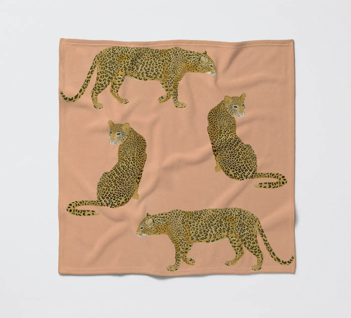 Sunset Leopards Fleecedecke von Laura Graves