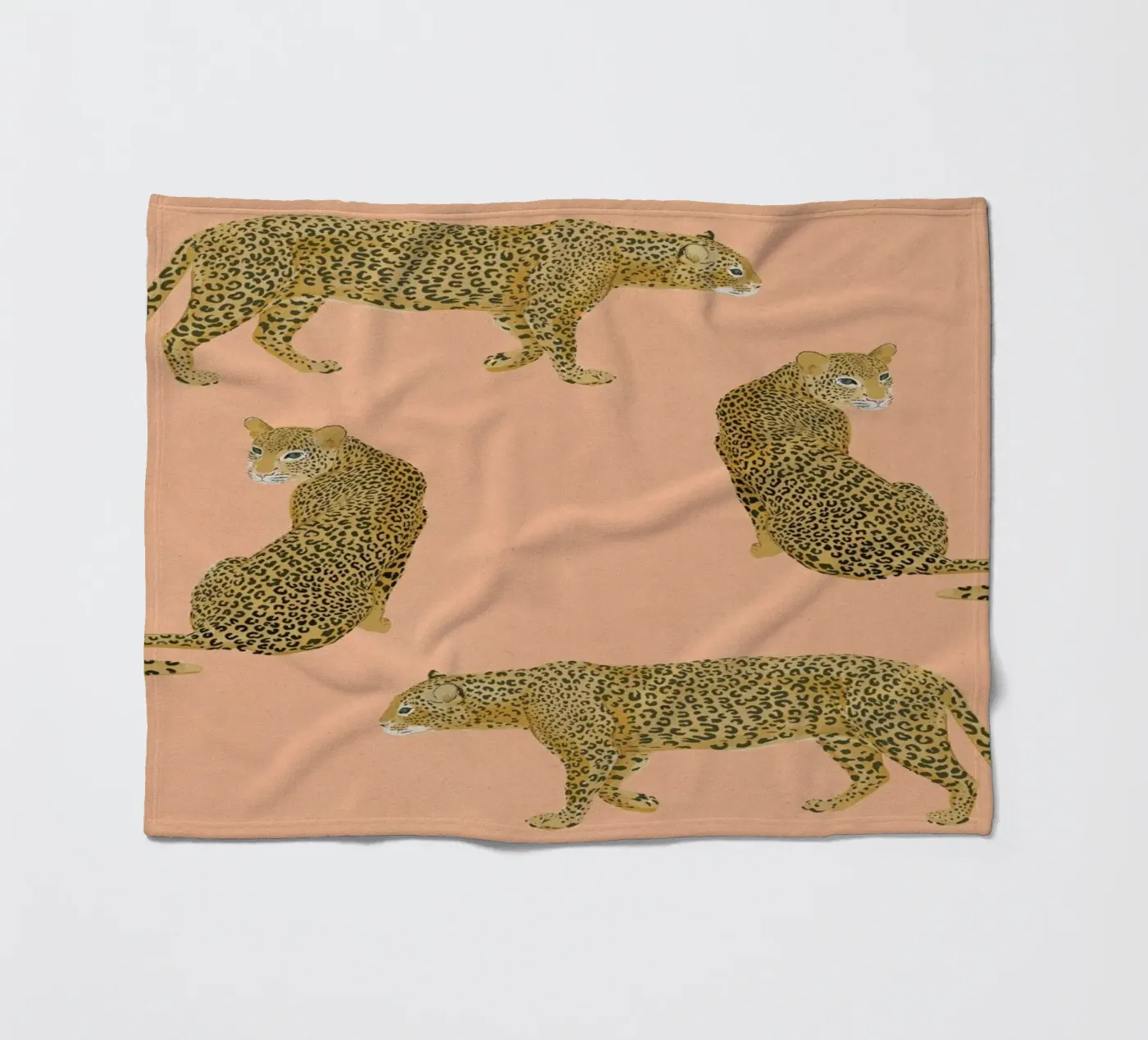 Sunset Leopards Fleecedecke von Laura Graves
