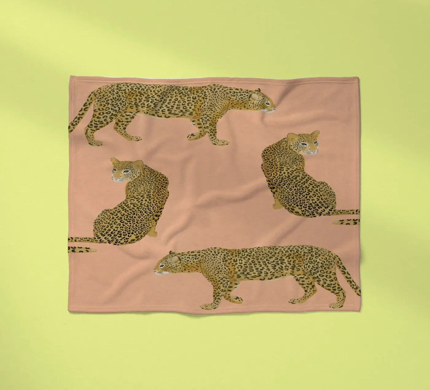 Sunset Leopards Fleecedecke von Laura Graves