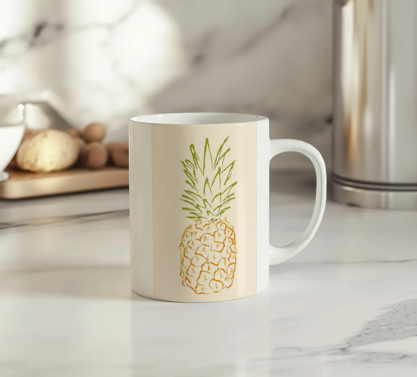 Pineapple ceramic mug by Flow Line