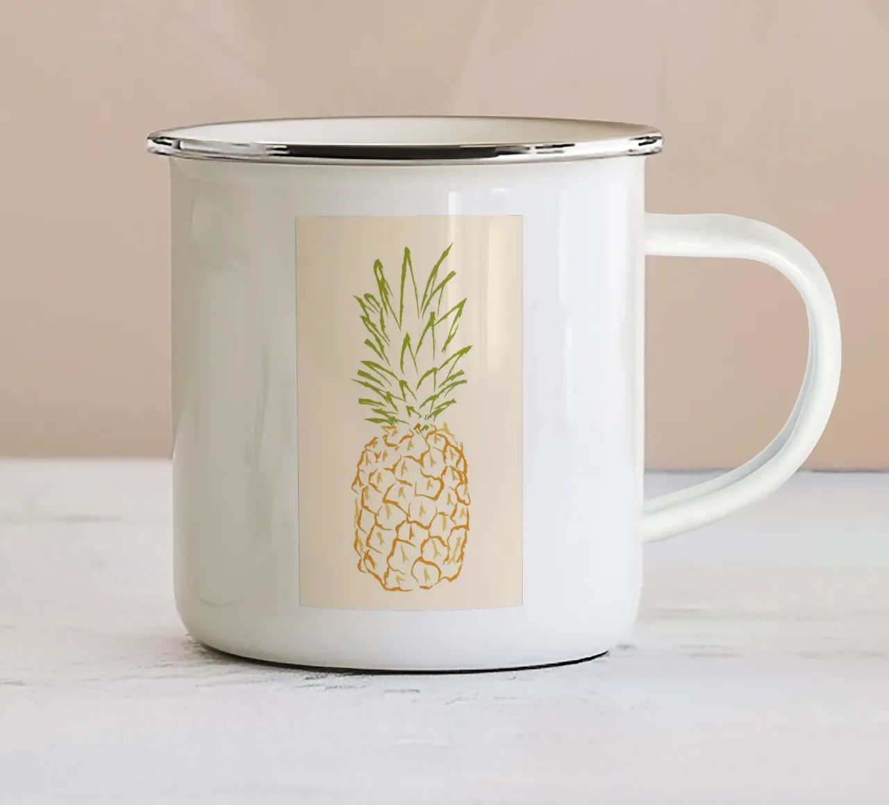 Pineapple tazza in smalto da Flow Line